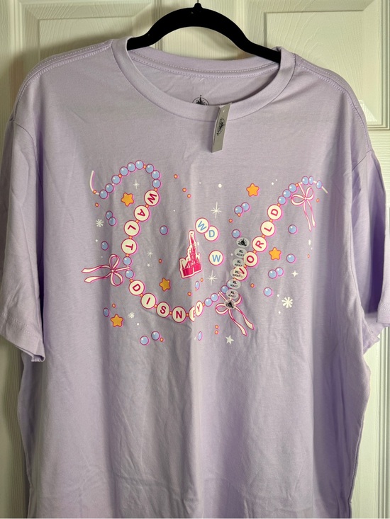 Disney Tops - NWT Disney World Friendship Bracelet Lavender T-Shirt XL.